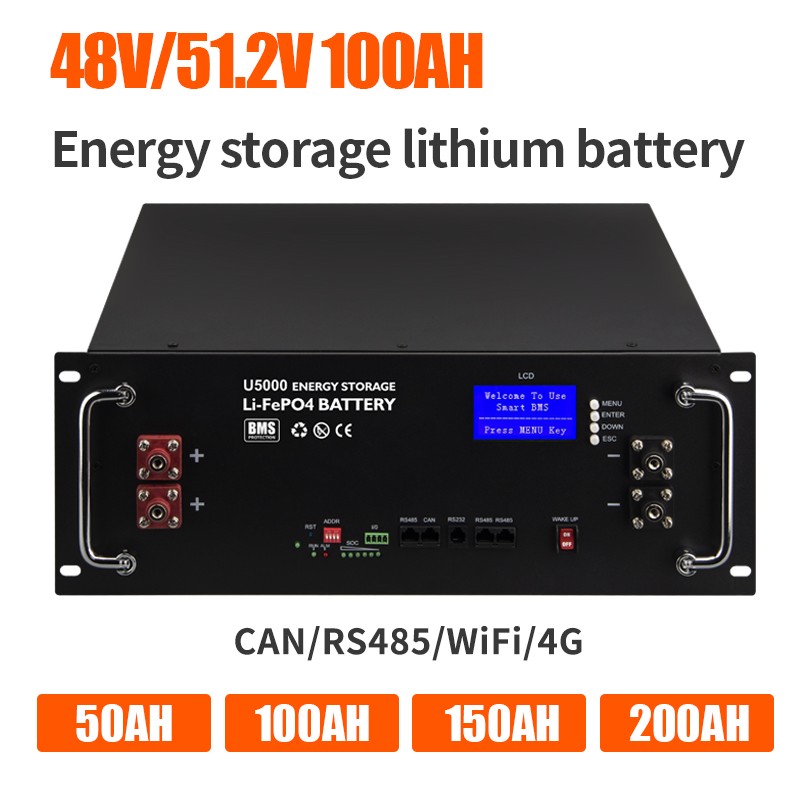 48V 100AH ​​lithiová baterie 4G LIFEPO4 články lithium-iontové GPS baterie solárního systému pro ukládání energie s SMS